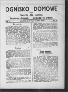 Ognisko Domowe : gazeta dla kobiet : bezpłatny dodatek : wychodzi co tydzień 1926.09.19, R. 3, nr 38