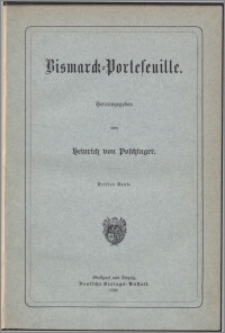 Bismarck=Portefeuille. Bd. 3