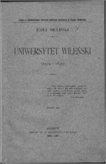 Uniwersytet Wileński (1579-1831) T. 3