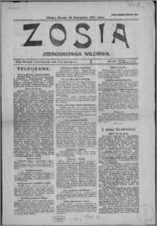 Zosia : Jednodniówka Wileńska, 30 listopada 1921 roku