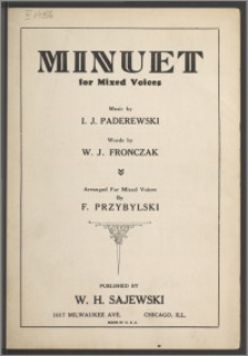 Minuet : for mixed voices [and piano]