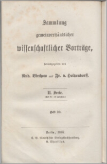 Ueber Empfindungen : ein Vortrag, gehalten in Elberfeld am 9. Januar 1867