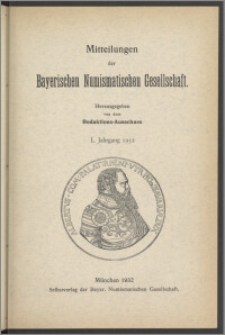 Mitteilungen der Bayerischen Numismatischen Gesellschaft. Jg. 50