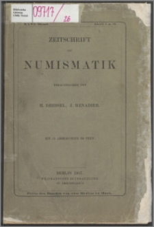 Zeitschrift für Numismatik. Bd. 26 H. 1-2