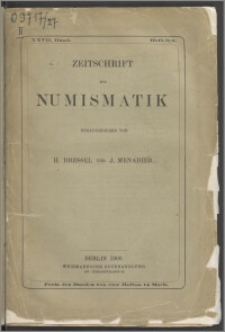 Zeitschrift für Numismatik. Bd. 27 H. 3-4