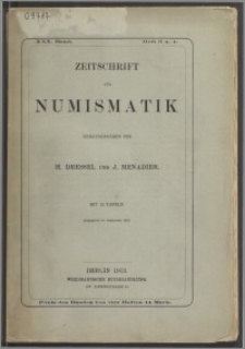 Zeitschrift für Numismatik. Bd. 30 H. 3-4