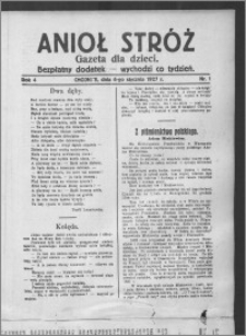 Anioł Stróż : gazeta dla dzieci : bezpłatny dodatek 1927.01.06, R. 4, nr 1