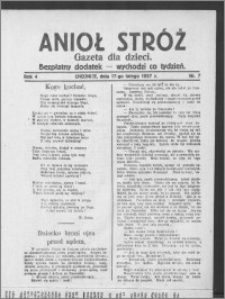 Anioł Stróż : gazeta dla dzieci : bezpłatny dodatek 1927.02.24, R. 4, nr 8