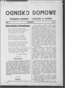 Ognisko Domowe : gazeta dla kobiet : bezpłatny dodatek : wychodzi co tydzień, R. 5, nr 7