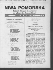 Niwa Pomorska : dodatek literacki i oświatowy do "Dziennika Pomorskiego" 1927.03.20, R. 2, nr 12