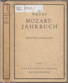 Neues Mozart-Jahrbuch, Jg 3