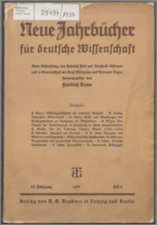 Neue Jahrbücher für Wissenschaft und Jugendbildung, Jg. 13 H. 1 (1937)