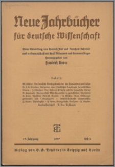 Neue Jahrbücher für Wissenschaft und Jugendbildung, Jg. 13 H. 5 (1937)
