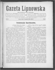 Gazeta Lipnowska : organ Powiatowego Związku Komunalnego 1929.10.06, R. 1, nr 32