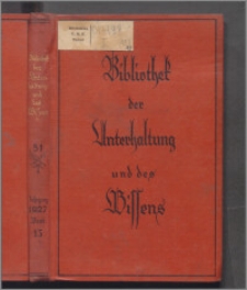 Bibliothek der Unterhaltung und des Wissens 1927, Bd. 13