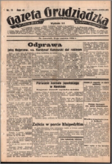 Gazeta Grudziądzka 1934.06.21. R. 41 nr 71