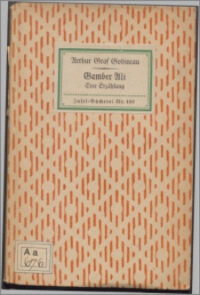 Gamber-Alis Geschichte : aus den asiatischen Novellen