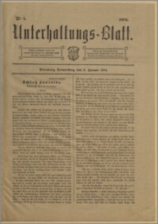 Unterhaltungs-Blatt. Nr. 1 (3 stycznia 1901) / redaktor odpowiedzialny H. Singer