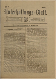 Unterhaltungs-Blatt. Nr. 3 (17 stycznia 1901) / redaktor odpowiedzialny H. Singer