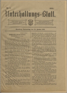 Unterhaltungs-Blatt. Nr. 4 (24 stycznia 1901) / redaktor odpowiedzialny H. Singer