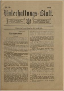 Unterhaltungs-Blatt. Nr. 15 (11 kwietnia 1901) / redaktor odpowiedzialny H. Singer