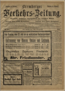 Bromberger Verkehrs-Zeitung : Ungemein wirksames Anzeigenblatt des deutschen Ostens. № 388 (sierpień 1901)