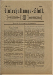 Unterhaltungs-Blatt. Nr. 33 (15 sierpnia 1901) / redaktor odpowiedzialny H. Singer