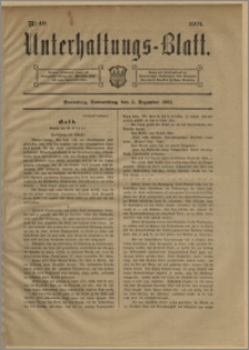 Unterhaltungs-Blatt. Nr. 49 (5 grudnia 1901) / redaktor odpowiedzialny H. Singer