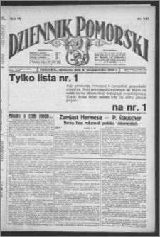 Dziennik Pomorski 1929.10.06, R. 9, nr 231