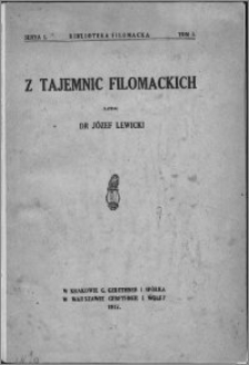 Z tajemnic filomackich