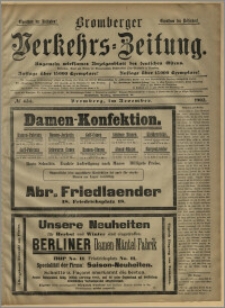 Bromberger Verkehrs-Zeitung : Ungemein wirksames Anzeigenblatt des deutschen Ostens. № 454 (listopad 1902)