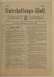 Unterhaltungs-Blatt. Nr. 2 (9 stycznia 1902) / redaktor odpowiedzialny H. Singer