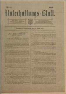 Unterhaltungs-Blatt. Nr. 24 (12 czerwca 1902) / redaktor odpowiedzialny H. Singer