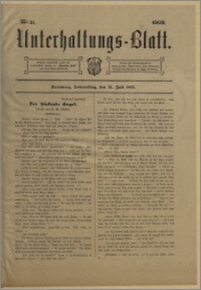 Unterhaltungs-Blatt. Nr. 31 (31 lipca 1902) / redaktor odpowiedzialny H. Singer