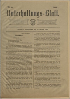 Unterhaltungs-Blatt. Nr. 35 (28 sierpnia 1902) / redaktor odpowiedzialny H. Singer