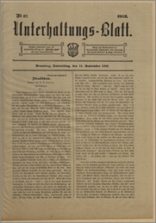 Unterhaltungs-Blatt. Nr. 37 (11 września 1902) / redaktor odpowiedzialny H. Singer