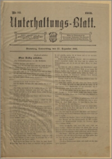 Unterhaltungs-Blatt. Nr. 52 (25 grudnia 1902) / redaktor odpowiedzialny H. Singer