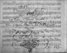 Variations faciles pour le Piano-forte sur l'air: "O Giovine amabile", "O Jüngling" de l'Opera Davide par Mr Liverati composées par Mr l'Abbe Gelinek