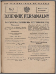 Dziennik Personalny Nr 5 (1931)