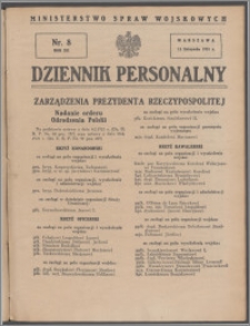 Dziennik Personalny Nr 8 (1931)