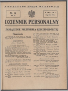 Dziennik Personalny Nr 14 (1931)