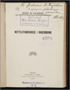 Mittelstandskasse i Bauernbank / Józef M. Palędzki