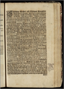 Oświadczenie rady i sądu Torunia w sprawie obrazy gimnazjum i rady przez pismo Crux. [Inc.:] Schoeppen Meistere und Schoeppen Koeniglicher Stadt Thorn in Preussen, thun hiemit ... [Dat.] Gegeben in Thorn aus unserer Ordnungs Session den. 12. Junii Anno 1709