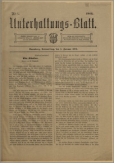 Unterhaltungs-Blatt. Nr. 1 (1 stycznia 1903) / redaktor odpowiedzialny H. Singer