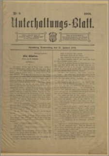 Unterhaltungs-Blatt. Nr. 3 (15 stycznia 1903) / redaktor odpowiedzialny H. Singer