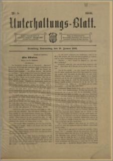 Unterhaltungs-Blatt. Nr. 5 (29 stycznia 1903) / redaktor odpowiedzialny H. Singer