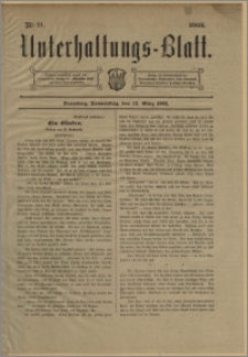 Unterhaltungs-Blatt. Nr. 11 (12 marca 1903) / redaktor odpowiedzialny H. Singer