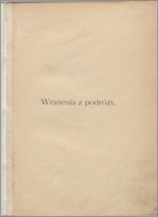 Wrażenia z podróży po wybrzeżu północnem Afryki