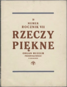 Rzeczy Piękne 1928, R. 7, z. 10