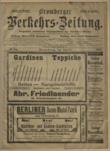 Bromberger Verkehrs-Zeitung : Ungemein wirksames Anzeigenblatt des deutschen Ostens. № 476 (kwiecień 1903)